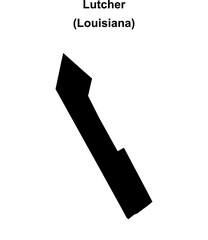 Lutcher (Louisiana) blank outline map