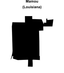 Mamou (Louisiana) blank outline map