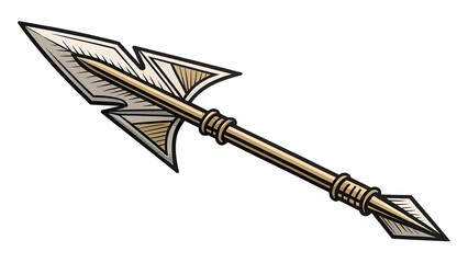 Bold Arrowhead with Sharp Lines Signifying Direction