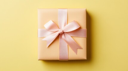 Pastel gift box, top view