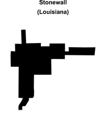Stonewall (Louisiana) blank outline map