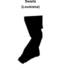 Swartz (Louisiana) blank outline map