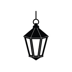 Lantern Hanging Vector Silhouette Silver Clean