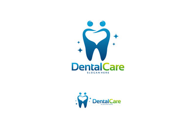 Dental Care logo designs concept vector, Family Dental logo template