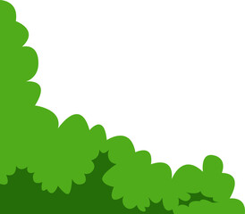 Green Bush Foliage Corner