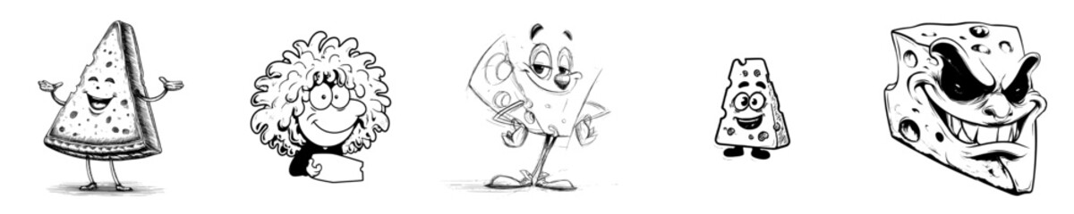 The character in question is a humorous and charming representation of cheese, specifically embodying the spirit of the 1960s and 1970s with its funky and amusing persona, often depicted as a wedge