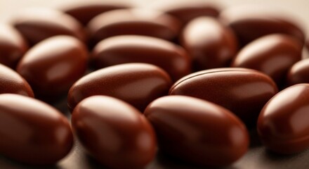 Glossy brown ovoid supplements arrayed densely
