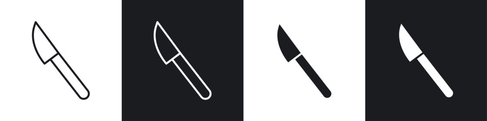 Scalpel icon symbol collection on white background.