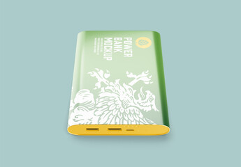 Modern power bank mockup