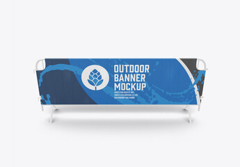 Outdoor Banner Stand Mockup