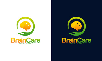 Brain Care Logo designs vector, Brain logo Icon template
