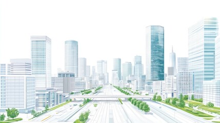 Urban cityscape view