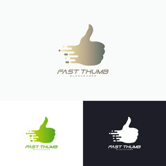 Pixel Thumb Logo designs concept vector, Fast Thumb Logo template
