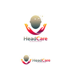 Head Care logo designs concept, Brain Care logo, Head Technology Logo designs vector
