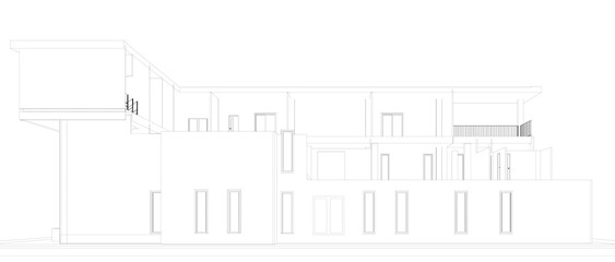 3D illustration of building structure