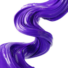 Abstract purple swirling liquid glossy 3d render shiny elegant design background texture fluid wave motion graphic art illustration violet color dynamic on transparent background