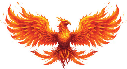 Fototapeta premium Fiery Phoenix Rising