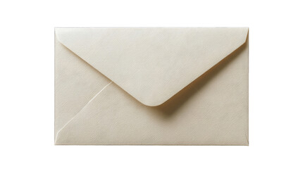 Beige envelope, slightly textured, folded flap