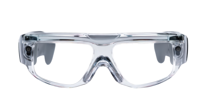 Clear protective safety glasses for industrial work and eye protection durable comfortable transparent eyewear for construction and lab use high quality on transparent background