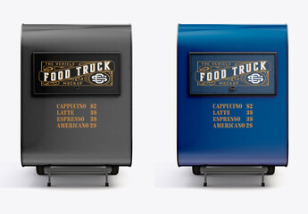 Classic Trailer Food Truck Mockup