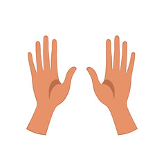 Fototapeta premium Illustration of Two Open Hands with Palms Facing Forward on a White Background