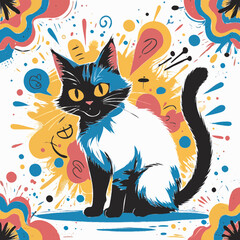 vector illustration of cat