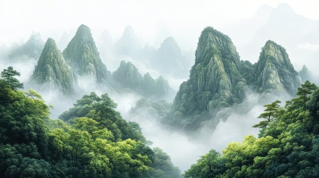 Misty Mountain Range. (3)