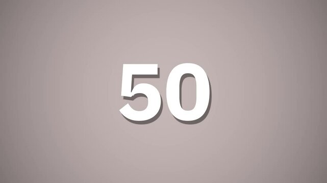 Numbers Counting Down 4K | Seamless Countdown Timer Animation for Video and Digital Displays