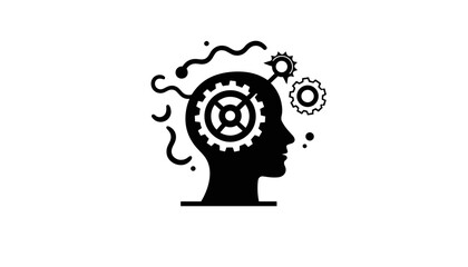 Mind gears and mechanisms in abstract illustration