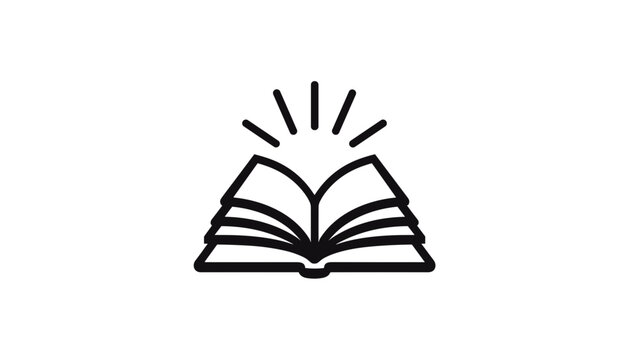 Open book with rays of light