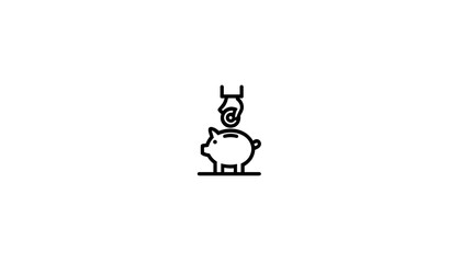 Fototapeta premium Hand inserting money into piggy bank