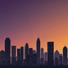 city, skyline, building, architecture, sky, skyscraper, urban, cityscape, downtown, sunset, buildings, business, view, tower, office, panorama, sunrise, sun, travel, construction, dusk, district