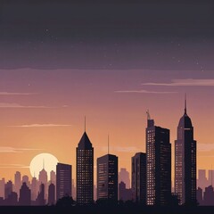 city, skyline, building, architecture, sky, skyscraper, urban, cityscape, downtown, sunset, buildings, business, view, tower, office, panorama, sunrise, sun, travel, construction, dusk, district