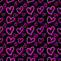 seamless pattern with hearts