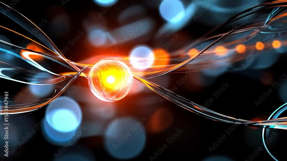 Poster Abstract design with flowing forms and vibrant colors.