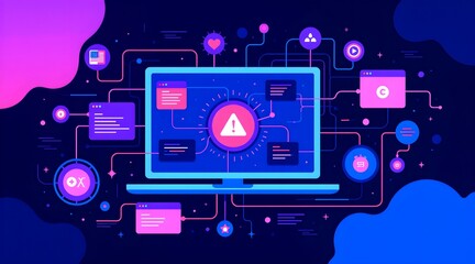 Abstract technology background with circuit lines, a futuristic digital internet communication concept