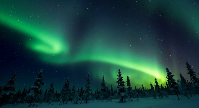 Aurora borealis, Northern lights with starry in the night sky