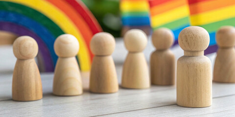 LGBTQ Concept for Celebrates diversity concept and inclusion during Pride Month with unity and equality
