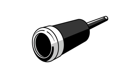 Modern Black and White Audio Jack Connector &ndash; Essential Electronic Component for Connectivity and Technology Themes.