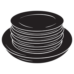stack of plates on white
