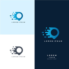 Fast Point Place logo designs concept vector, Tech point logo, Travel logo designs concept vector