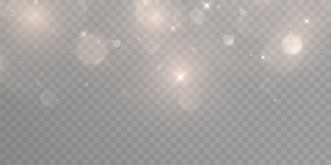 Light effect with lots of shiny highlights shining on transparent background for christmas new year design.	
