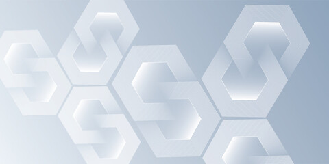 Abstract hexagon lines on gray background. Geometric art nice modern