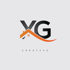  YG Real Estate Creative Logo – Minimalist House Roof Monogram for Property, Realtor & Construction Branding