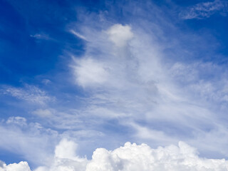 Obraz premium Blue Sky with Mixed Cloud Formations Perfect Day View