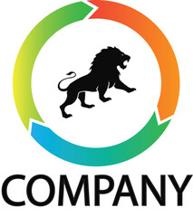 vector lion company logo design.