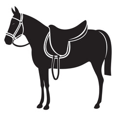 black horse vector illustration