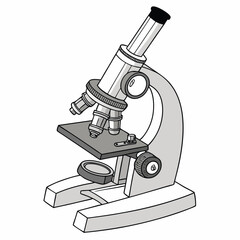 microscope isolated on white