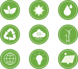 Energy icon, Earth protection concept, Green trees for future business growth and environmental sustainability ESG, You Can Easily Change Color.