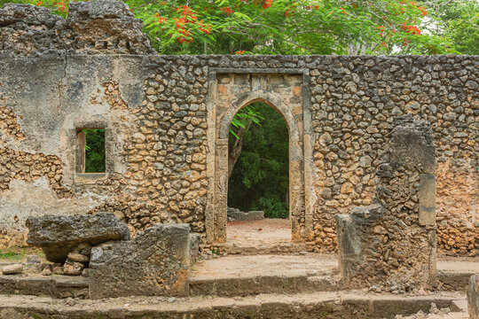 Ruins of Gedi. UNESCO World Heritage site near the Indian Ocean coast of eastern Kenya.